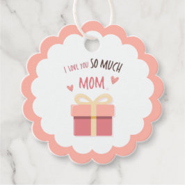 Schattigee Roze Moeder geschulpte Gift Label voor 