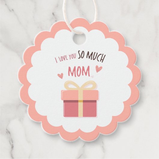 Schattigee Roze Moeder geschulpte Gift Label voor  (Voorkant)