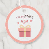 Schattigee Roze Moeder Gift Label voor Moederdag (Achterkant)