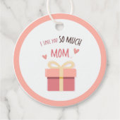 Schattigee Roze Moeder Gift Label voor Moederdag (Voorkant)