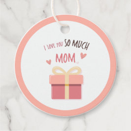 Schattigee Roze Moeder Gift Label voor Moederdag
