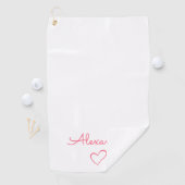 Schattigee Roze Naam Douane Golfhanddoek (Insitu)