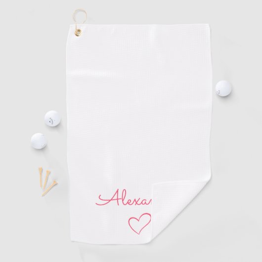 Schattigee Roze Naam Douane Golfhanddoek (Insitu)