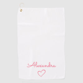 Schattigee Roze Naam Douane Golfhanddoek
