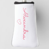 Schattigee Roze Naam Douane Golfheadcover (Draai 90)
