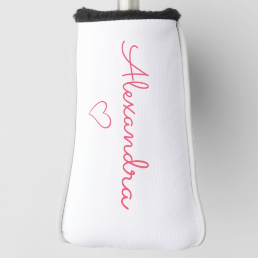 Schattigee Roze Naam Douane Golfheadcover (Draai 90)