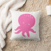 Schattigee roze octopus oude print kussen (Deken)