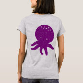 Schattigee roze octopus oude print t-shirt (Achterkant)