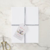 Schattigee Roze Olifant Baby Meisje Douche Bedankt Cadeaulabel (Met Touw)