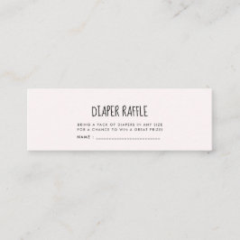 Schattigee roze olifant Baby shower luier loterij Mini Visitekaartje