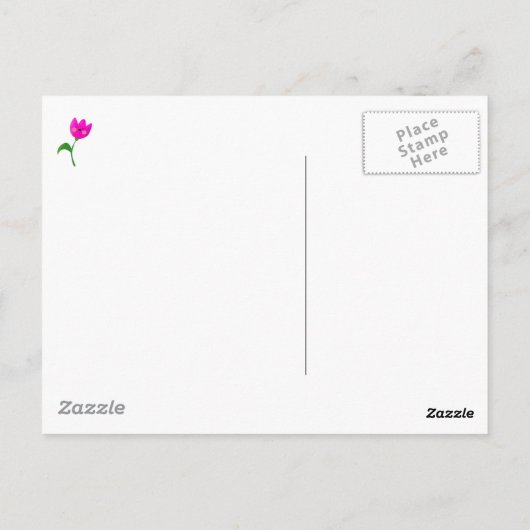 Schattigee roze olifant dank u briefkaart (Achterkant)