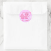 Schattigee roze olifant Stickers - Het is een meis (Tas)