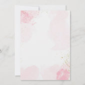 Schattigee Roze Ooievaar & Cloud Baby Meisje Douch Kaart (Achterkant)