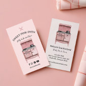 Schattigee roze ovenbakkerij visitekaartje