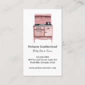 Schattigee roze ovenbakkerij visitekaartje (Achterkant)