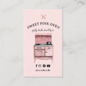 Schattigee roze ovenbakkerij visitekaartje (Voorkant)