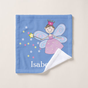 Schattigee Roze Paarse Blauwe Sprookje Cartoon Gep Washandje