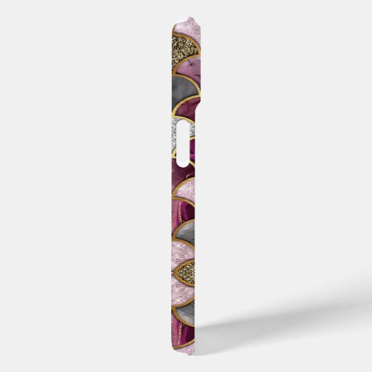 Schattigee roze paarse gouden zeemeerminschaal Case-Mate iPhone case (Achterkant / Rechts)