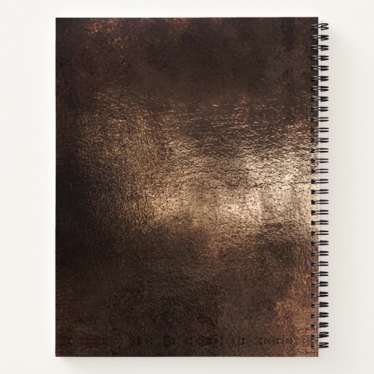 Schattigee roze paarse gouden zeemeerminschaal notitieboek (Achterkant)