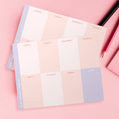 Schattigee Roze Paarse School Weekplanner Notitieblok