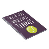 Schattigee Roze Paarse Tennis Cadeaus voor Meisjes Notitieboek (Rechterzijde)