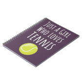 Schattigee Roze Paarse Tennis Cadeaus voor Meisjes Notitieboek (Linkerzijde)