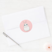 Schattigee roze paashaas vakantie Stickers (Envelop)