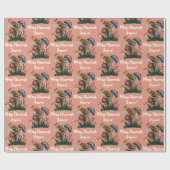 Schattigee Roze Paddestoel en Snail Christmas Aang Cadeaupapier (Vlak)