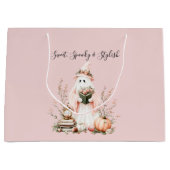 Schattigee Roze Pastel Ghost & Pumpkin Halloween Groot Cadeauzakje (Voorkant)