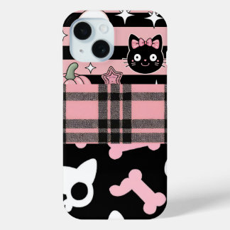 Schattigee Roze Pastel Gothic Halloween iPhone 15 Case
