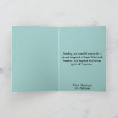 Schattigee Roze Pastel Kerstboom Kerst Kaart (Binnen)