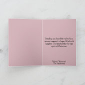 Schattigee Roze Pastel Kerstboom Kerst Kaart (Binnen)