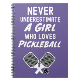 Schattigee Roze Pickleball Gifts Typografie Notiti Notitieboek