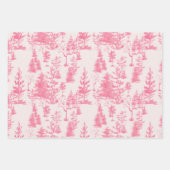 Schattigee Roze  Pine Tree Christmas Inpakpapier Vel (Voorkant 2)