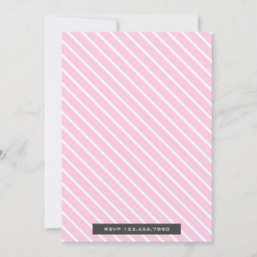 Schattigee Roze Pinguïn Meisjes Verjaardagsfeestui Kaart (Achterkant)