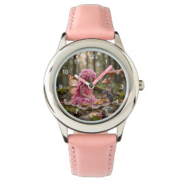 Schattigee Roze Pixie en Muizenpicknick Horloge