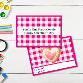 Schattigee Roze Plaid Cookie Classroom Valentijnsd Kaart