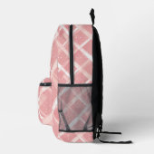 Schattigee Roze Plaid Print Bedrukte Rugzak (Rechts)