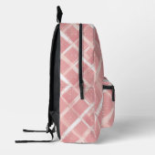 Schattigee Roze Plaid Print Bedrukte Rugzak (Links)