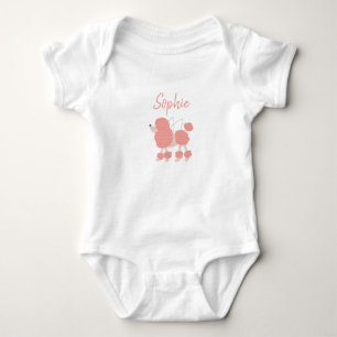 Schattigee Roze Poedel Baby Bodysuit