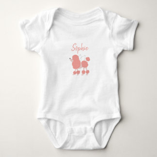 Schattigee Roze Poedel Baby Bodysuit