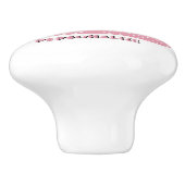 Schattigee roze polka stippen naaimachine personal keramische knop (Zijkant)