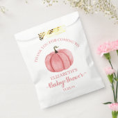 Schattigee roze pompoen dank u Baby shower Bedankzakje (Gezegeld)