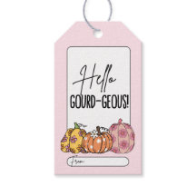 Schattigee Roze Pompoen Halloween Gift Label