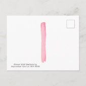 Schattigee roze poot foto verjaardagsfeestuitnodig uitnodiging briefkaart (Achterkant)