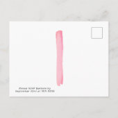 Schattigee roze poot foto verjaardagsfeestuitnodig uitnodiging briefkaart (Achterkant)