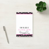 Schattigee Roze Poot Print Dierenarts Naam Post-it® Notes (Kantoor)