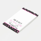Schattigee Roze Poot Print Dierenarts Naam Post-it® Notes (Schuin)
