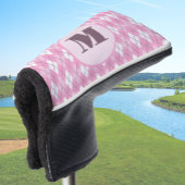 Schattigee roze preppy argyle aangepaste monogram  golfheadcover