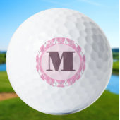 Schattigee roze preppy argyle dames aangepaste mon golfballen